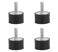 Anti Vibration Rubber Bobbin Mount Isolator Shock Absorber for Automobile Industry Heavy Machinery Fitness Equipment 4PCS (VE25*15 M6*18)