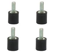 Anti Vibration Rubber Mounts M3 Thread 4 Pack, Shock Absorber Bobbin Mounts for Air Compressors Diesel Engines Water Pumps, VD8x8 Heavy Duty Vibration Isolator