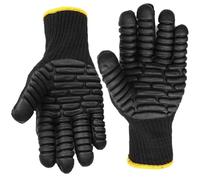 Anti Vibration Work Gloves Anti-Vibration Power Tools Vibration Reducing Gloves Shock Absorption Safety Mechanic Work Protective Gloves Black (XL