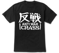 Anti War Crass Punk Rock Unisex Tee T-Shirt Tees Shirt for Men Black L
