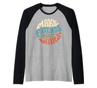 Anti War USA Venezuela Make Friends Not Wars Raglan Baseball Tee