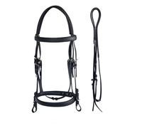 Anti-Wear Pads for Horse Bridle and Hackamore - Durable Reins for Hobby Horse Bridle(black,S)
