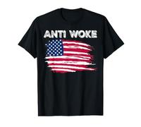 Anti Woke American Flag Value Graphic T-Shirt