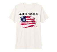 Anti Woke USA Flag Free Speech Not Woke Premium T-Shirt