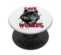 Anti Wolf Hunting Animal Welfare Protest Save The Wolves PopSockets Adhesive PopGrip