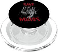 Anti Wolf Hunting Animal Welfare Protest Save The Wolves PopSockets PopGrip for MagSafe