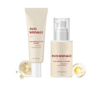 Anti-Wrinkle Eye Cream and Anti-Wrinkle Serum, Retinol Serum for Face, Firming Eye Cream for Dark Circles and Puffy Eyes, Boost Skin Elasticity (60g, 2Pcs)