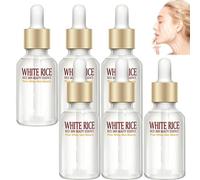 Anti-Wrinkle Rice Whitening Face Serum,Rice Raw Pulp Face,White Rice-Whitening Cream,Lighten Acne Shrink Pores-Radiant Youthful Skin,Deep Moisturizing Anti-Aging Essence for All Skin Types (6PCS)
