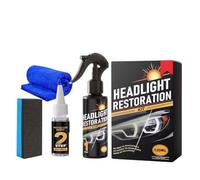 Anti-Yellowing and Oxidation Headlight Restoration Kit, Car Headlight Cleaner for Remove Yellowing, Haze & Oxidation, Refurbishing Fluid Restores Clarity & Brightness for All Vehicle Types