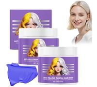 Anti-Yellowing Purple Hair Mask,Purple Keratin Hair Mask,Power Purpl Hair Mak, Deep Conditioning for Hair, Hydrates & Restores Softness (2 Pcs)