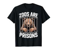 Anti Zoos Are Prisons Animal Liberation Statement T-Shirt