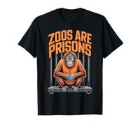 Anti Zoos Are Prisons Animal Liberation Statement T-Shirt