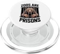 Anti Zoos Are Prisons Bear Animal Liberation Statement PopSockets PopGrip for MagSafe