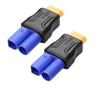 Antianxia 2Pcs New Upgraded XT60 Connector EC5 Connector EC5 Male to XT60 Female Connector XT60 Extension Cable Terminal, Connect RC Battery Adapter, RC Cars, Boats, Air Models