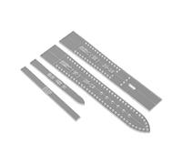 antianzhizhuang 4pcs/set Transparent Acrylic Watch Strap Band Stencil Template Mold DIY Leather Clay