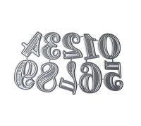 Number Embossing Cutting Dies For Birthday Card Party Invitation Making DIY Scrapbooking Album Craft Numbers Die Cuts Number Dies For Card Making Metal Cutting Dies Large Number Cutting Dies