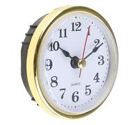 Antianzhizhuang Round Clock Insert 2.5" Quartz Movement Arabic Numerals DIY Crafts Home Clock Golden/Silver 65mm x 55mm