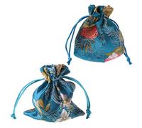 antianzhizhuang Silk Brocade Jewelry Pouch Drawstring Gift Bags Coin Purse Embroidered Candy Chocolate Bag for Wedding Party Gifts Under 10 Dollars