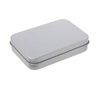antianzhizhuang Tinplate Storage Box Metal Silver Rectangle Sealing Organizer Empty For Case For Small Collectible Vintage Coin 4x6 Photo Storage Box