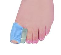 Antibacterial Digital Pads with Gel Pad Finger and Toe Sleeves Tubes Covers Contain Soothing Mineral Oil Relieve Pressure on Ingrown Toenails, Hammertoes, Corns, Toe Tips Latex Free Medium Pk of 6