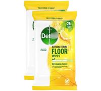 Antibacterial Floor Wipes 25pk x Pack of 2 - Lemon & Lime - Keep Your Home Safe From Bacteria and Clean From Grime and Dirt - Kills 99.9% of Bacteria