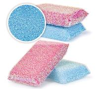 Antibacterial Kitchen Sponges (Pack of 2) - Silver Ion Reusable Sponges for Washing Up - Non-Scratch Scourer for Pans, Dishes & Countertops - Odour-Resistant Cleaning Sponge