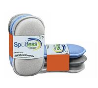 Antibacterial Microfiber Dual Action Scrubbing Sponge,Bath and Kitchen,Multipurpose Cleaning Pads with Non Scratch and Odour Free Technology,Pack of 6