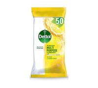 Antibacterial Multi Purpose Cleaning Wipes, Citrus Zest, Biodegradable, 50 Wipes