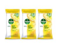 Antibacterial Multi Purpose Cleaning Wipes, Citrus Zest, Biodegradable, 50 Wipes, Pack of 3