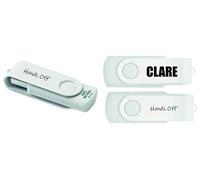 Antibacterial personalised 16GB USB Flash Drive ANY FIRST NAME PRINTED ie, Jack, Sarah, Luke ect Hands Off