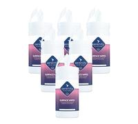 Antibacterial Surface Cleaning Wipes - Alcohol Free Sanitising for all Hard Surfaces - Made in UK - Refillable Tub of 150 Large Strong Wet Wipes - Tub Pack of 6
