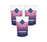 Antibacterial Surface Cleaning Wipes - Alcohol Free Sanitising Surface Wipes for all Hard Surfaces - Made in UK - 150 Large Strong Wet Wipes - Refill Pack of 3