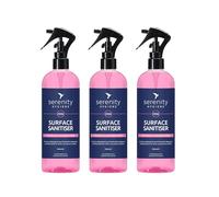 Antibacterial Surface Sanitiser - Multipurpose Disinfection Spray - Food Safe Vegan Friendly Formula - Great for Kitchens, Bathrooms and Other Hard Surfaces - 500ml Pack of 3