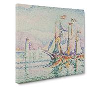 Antibes In The Morning by Paul Signac Canvas Print | Gallery Wrapped 30mm Frame Wall Art | 20x20 inches | Ready to Hang | Classic Picture | Living Room Bedroom Lounge Office