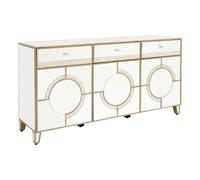 antibes mirrored glass sideboard in antique silver