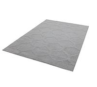 Antibes Modern Contemporary Geometric 3D Effect Indoor Outdoor Trellis Flatweave Rugs in Classic Colours 120x170cm (4'x5'6"), AN01 Grey Trellis