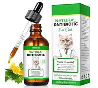 Antibiotic for Cats - Natural Infection Relief, Yeast Infection Treatment, Immune Support, Skin & Ear Infection Drops, Digestive & Allergy Support, Fast-Absorbing Cat Supplement (60ml)