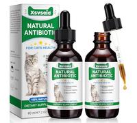 Antibiotics for Cats, 2PCS Cat Antibiotics for Infections, Supports Immune & Cats Allergy Relief, Promote Digestion, Cat Flu Treatment
