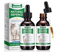 Antibiotics for Cats, Cat Antibiotics for Infections, Natural Antibiotics for Cats Immune Drops Help Supports Allergies, Itching, Coughs, Skin, 60ml, Bacon Flavor (2 Pack)