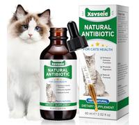 Antibiotics for Cats, Cat Antibiotics for Infections, Supports Immune & Cats Allergy Itch Relief, Health Supplies cats UTI Cat Multivitamin, 60ml