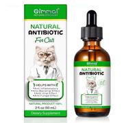 Antibiotics for Cats - Immune Support & Allergy Relief with Apple Cider Vinegar & Echinacea, Chicken Flavour Liquid Supplement for All Breeds & Ages, 60ml