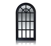 Antic by Casa Chic - French Arched Window Mirror - 46x86 cm - Solid Frame - Matt Black