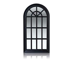 Antic by Casa Chic - French Arched Window Mirror - 46x86 cm - Solid Frame - Matt Black