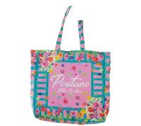 Antica Sartoria - Shoulder Bag Modamare Shopper Summer Tote Bag Lined | Miro Boho Chic Handbag Women Casual Lightweight Mediterranean Style Amalfi Coast, pink