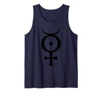 Antichrist Superstar Satanic Industrial Mercury Symbol Black Tank Top