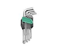 AntiCorrosion Hexagon Hexagonal Set of 9Piece High Torques Design for Outdoor Equipment Assembly and Furniture Fixing Steel Wrench