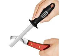 Antidious Hoof Knife Sharpener, 5 inch Farrier Tool Honing Rod with Diamond Coated to Keep Hoof Knives and Cutting Instruments Sharp Black