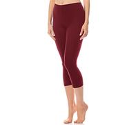 Antie Women's Leggings 3/4 AN60-101 (Burgundy, XXL)