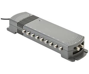 Antiference A281LRPROLTE 8 Way 2-In 8-Out Aerial Amplifier for TV - Black