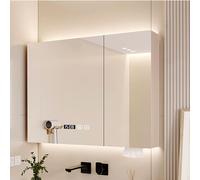 AntiFog Bathroom Mirror Cabinet with Touch ControlWallMounted Sto Mirror SpaceSaving Design Grey & White 58x70x13cm & Functal Bathroom nizer